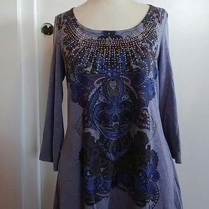 Top with nice details Jean Blue.